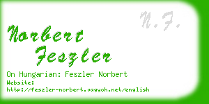 norbert feszler business card